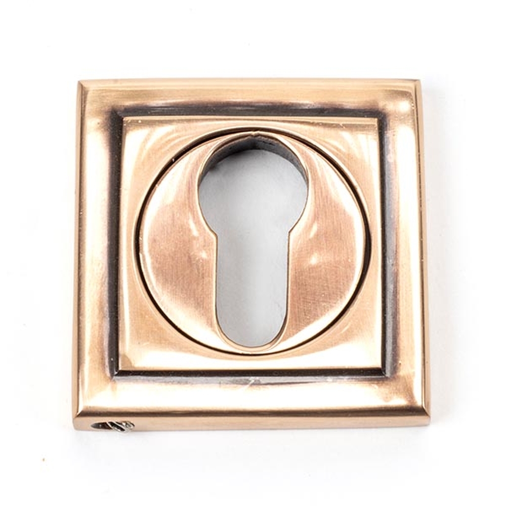 46128 • 53 x 53mm • Polished Bronze • From The Anvil Round Euro Escutcheon [Square]