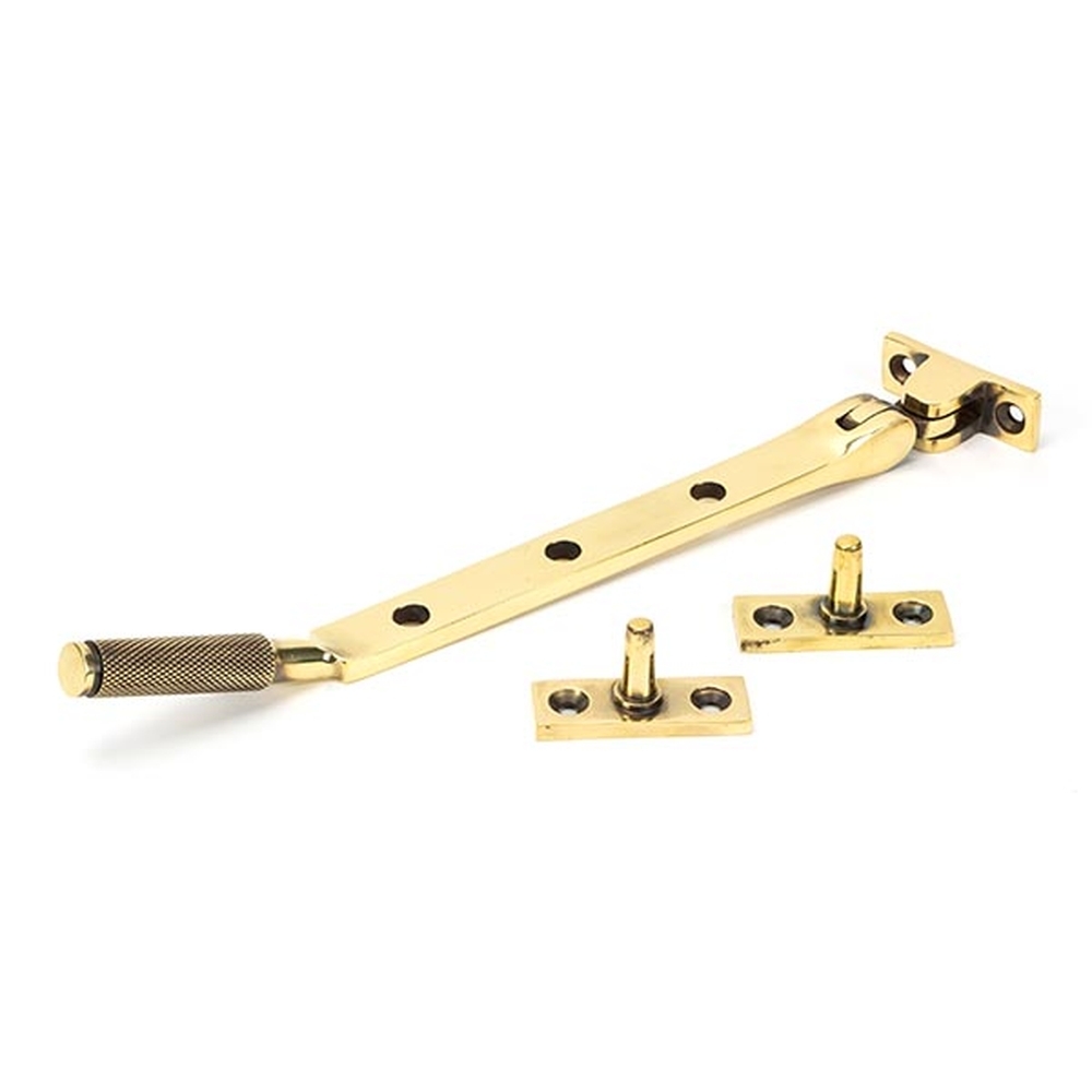 46173 • 248mm • Aged Brass • From The Anvil Brompton Casement Stay