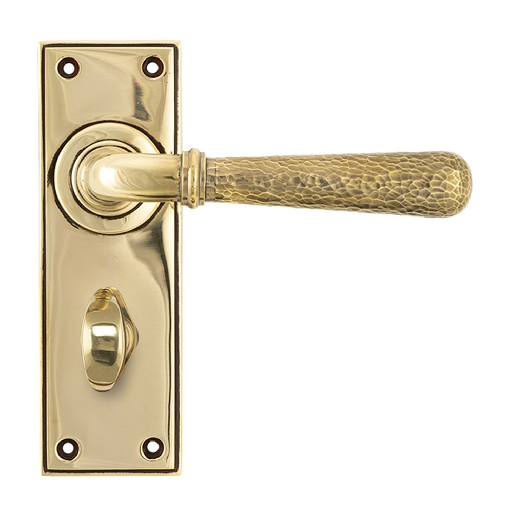 46211  152 x 50 x 8mm  Aged Brass  From The Anvil Hammered Newbury Lever Bathroom Set