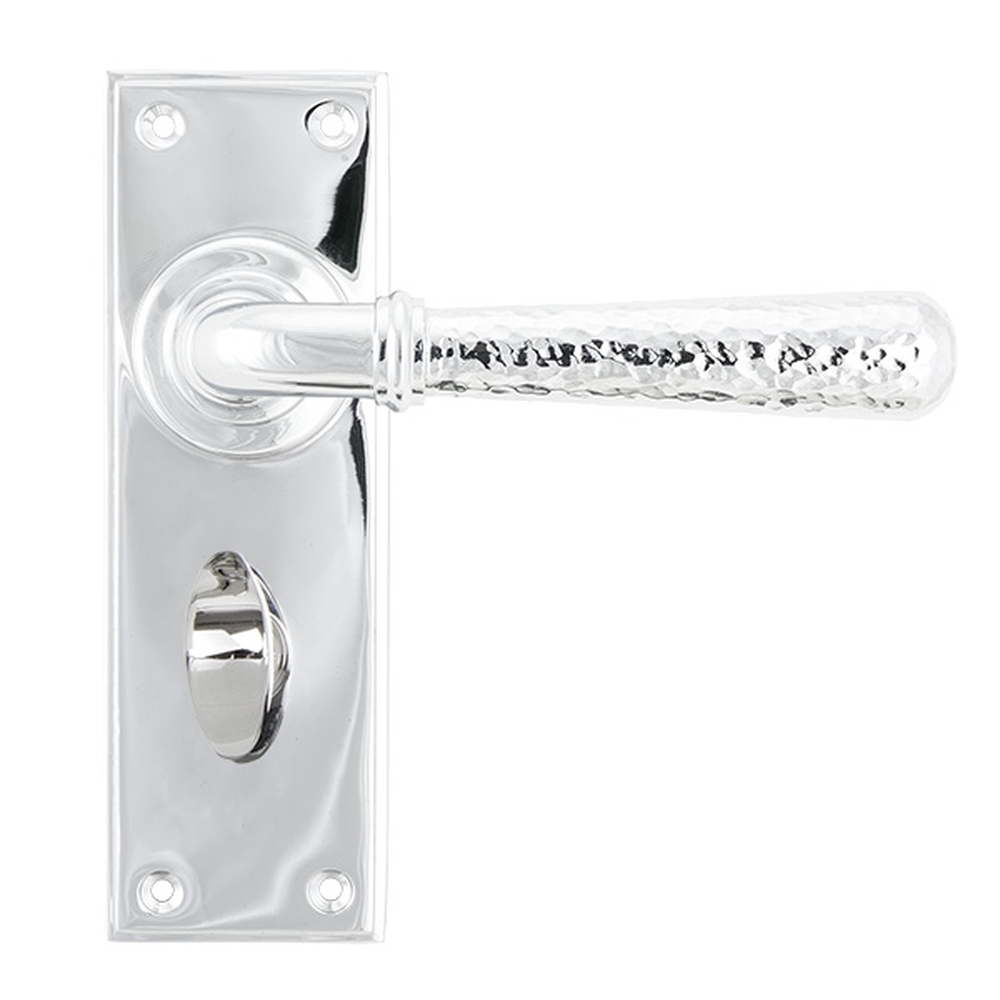 46215  152 x 50 x 8mm  Polished Chrome  From The Anvil Hammered Newbury Lever Bathroom Set