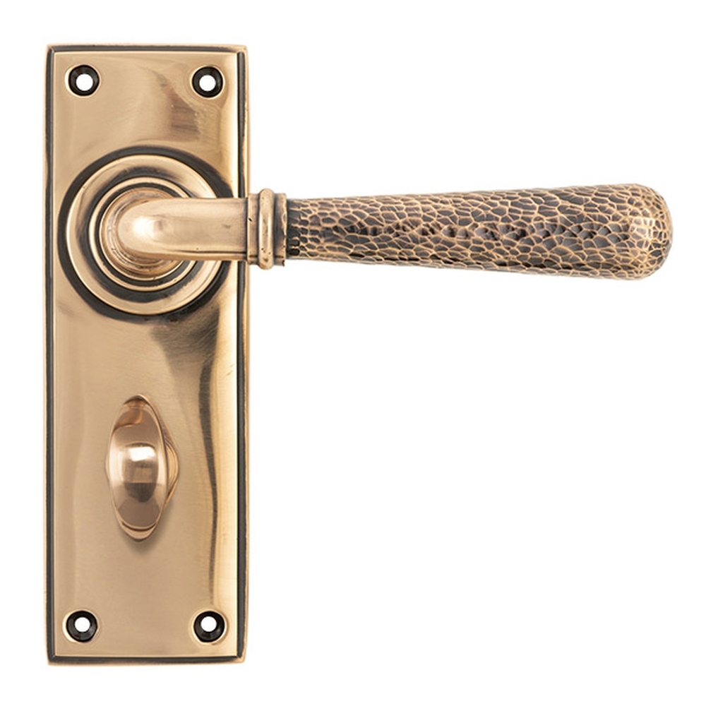 46227  152 x 50 x 8mm  Polished Bronze  From The Anvil Hammered Newbury Lever Bathroom Set