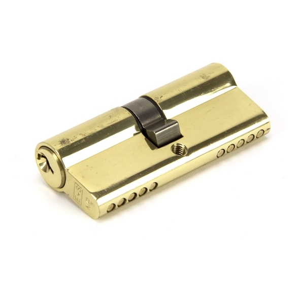 46248 • 35 x 35mm • Lacquered Brass • From The Anvil 5 Pin Euro Double Cylinder Keyed Alike