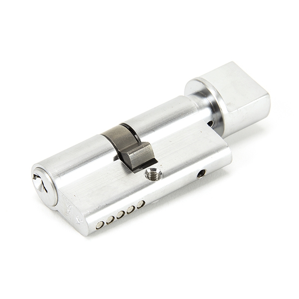 46271 • 30 x 30mm • Satin Chrome • From The Anvil 5 Pin Euro Cylinder & Thumbturn Keyed Alike