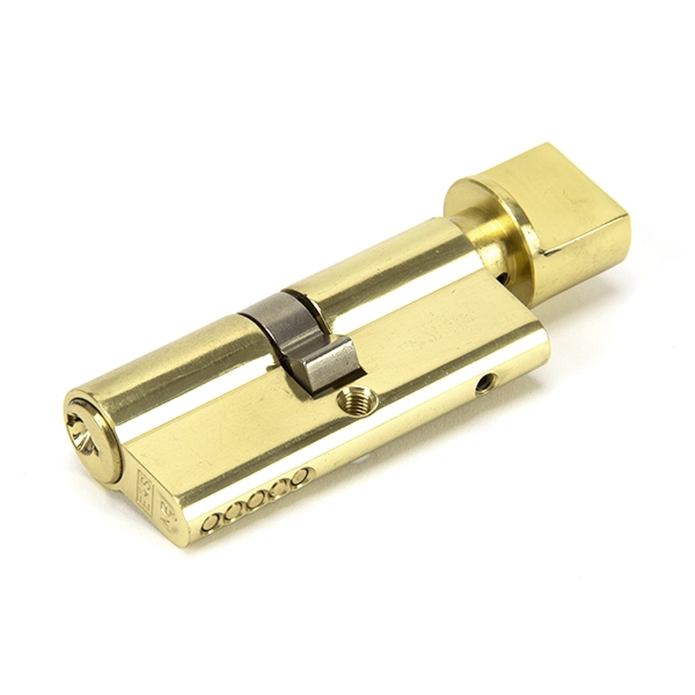 46272 • 35 x 35mm • Lacquered Brass • From The Anvil 5 Pin Euro Cylinder & Thumbturn Keyed Alike