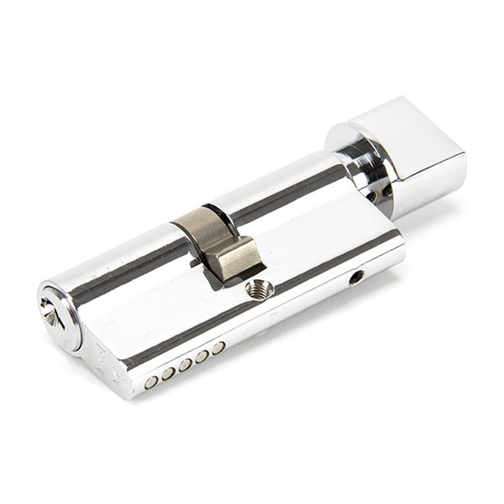 46273 • 35 x 35mm • Polished Chrome • From The Anvil 5 Pin Euro Cylinder & Thumbturn Keyed Alike