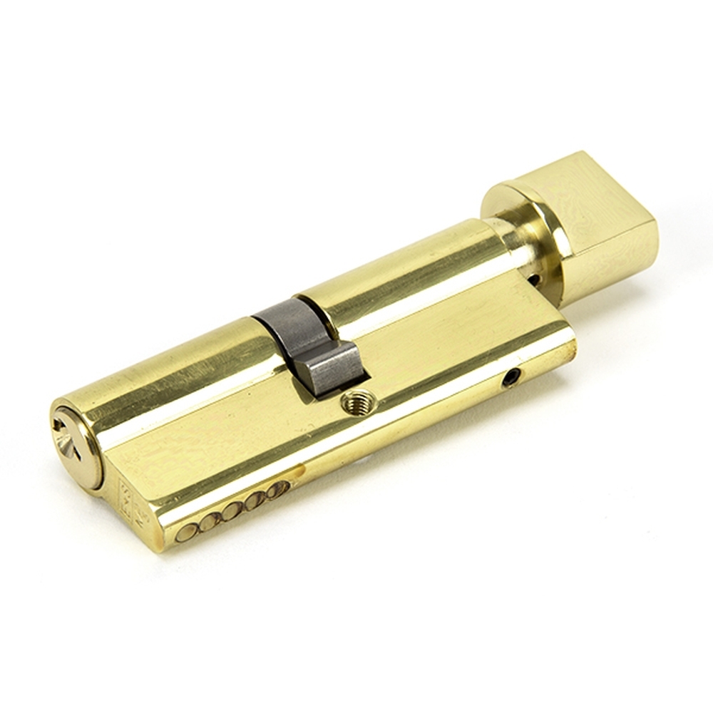 46275 • 40 x 40mm • Lacquered Brass • From The Anvil 5 Pin Euro Cylinder & Thumbturn Keyed Alike