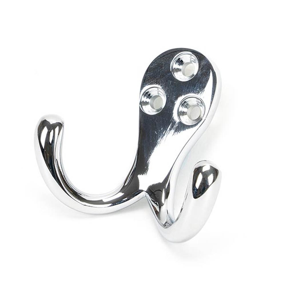 46298  44 x 25mm  Polished Chrome  From The Anvil Celtic Double Robe Hook