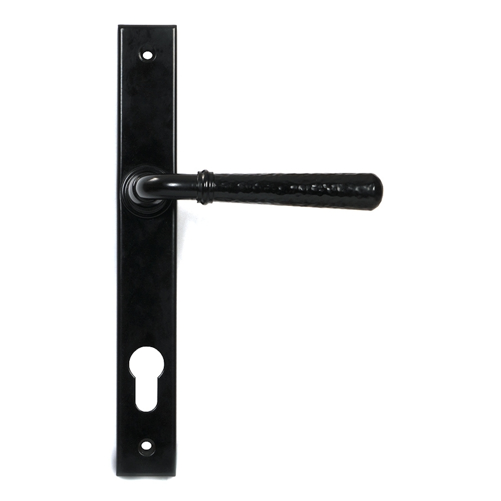 46387 • 244 x 32 x 13mm • Black • From The Anvil Hammered Newbury Slimline Espag. Lock Set