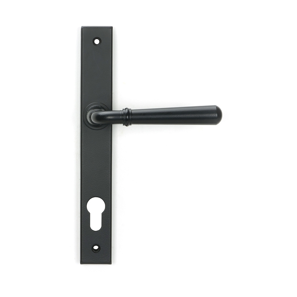 46413 • 244 x 32 x 13mm • Matt Black • From The Anvil Newbury Slimline Lever Espag. Lock Set