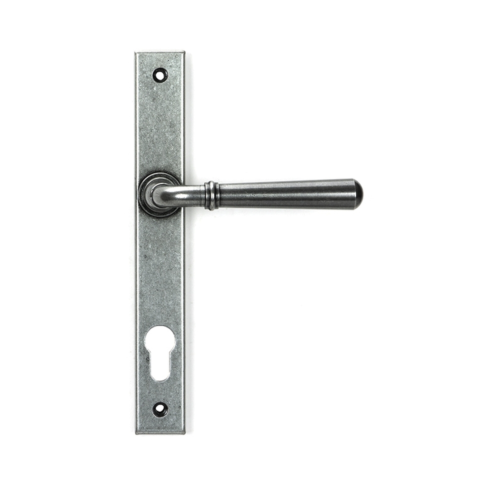 46414 • 244 x 32 x 13mm • Pewter Patina • From The Anvil Newbury Slimline Lever Espag. Lock Set