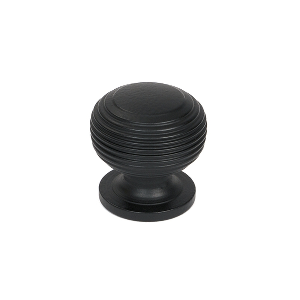 46466  30mm  Matt Black  From The Anvil Beehive Cabinet Knob