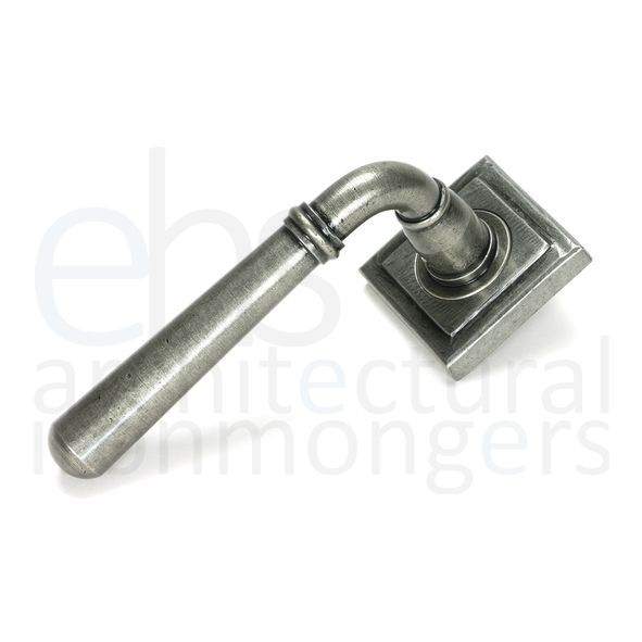 46470  53 x 53 x 8mm  Pewter Patina  From The Anvil Newbury Lever on Rose Set [Square]