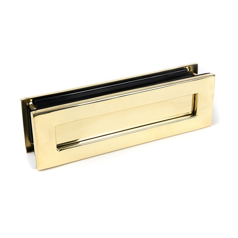 46549  315 x 92mm  Polished Brass  From The Anvil Traditional Letterbox