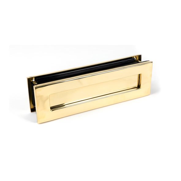 46549  315 x 92mm  Polished Brass  From The Anvil Traditional Letterbox