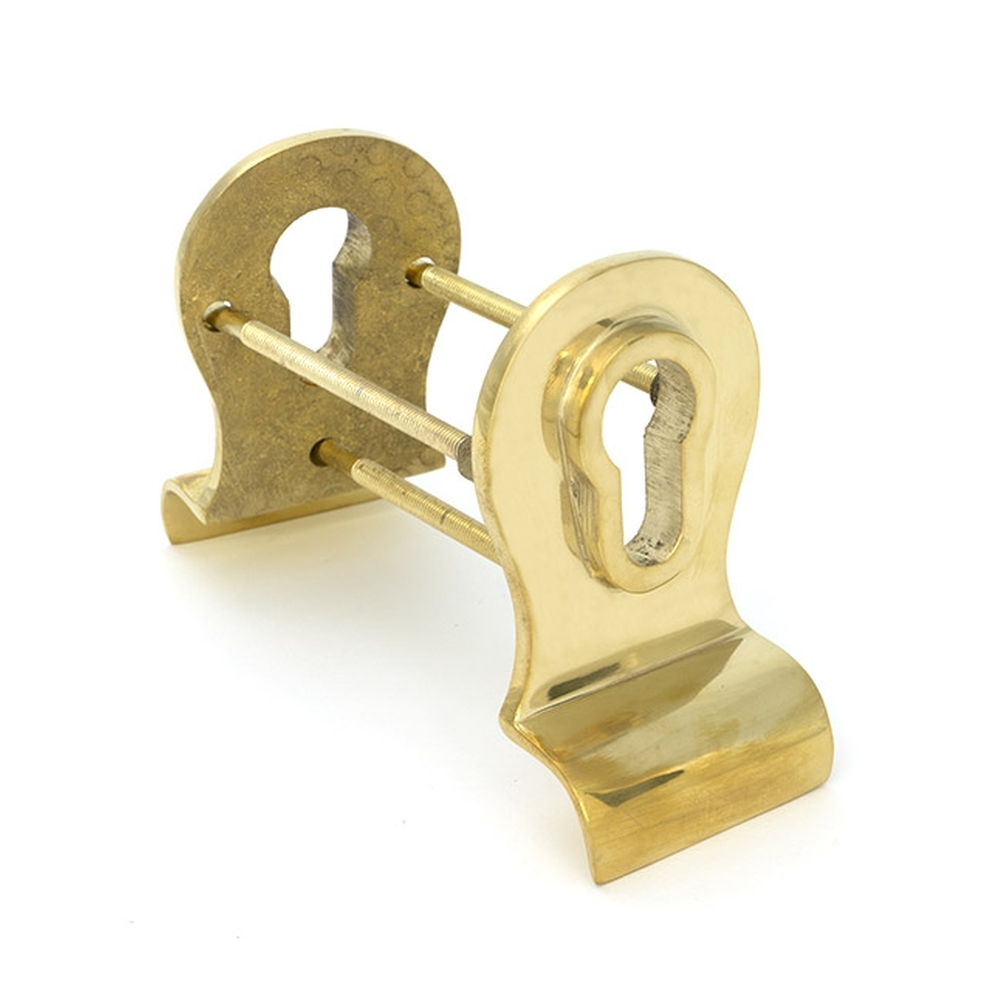 46550  90 x 50mm  Polished Brass  From The Anvil 50mm Euro Door Pull [Back to Back fixings]