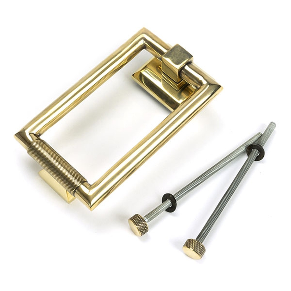 46644  145mm  Aged Brass  From The Anvil Brompton Door Knocker