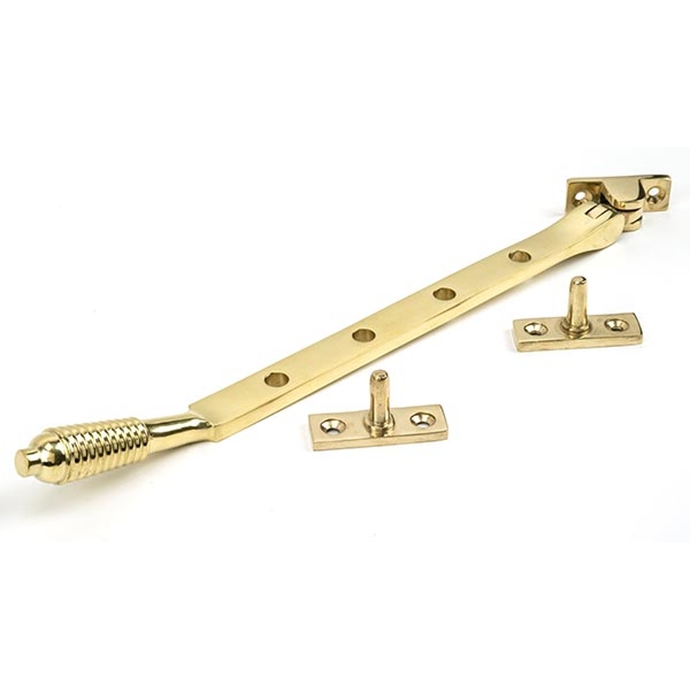 46707 • 296mm • Polished Brass • From The Anvil Reeded Casement Stay