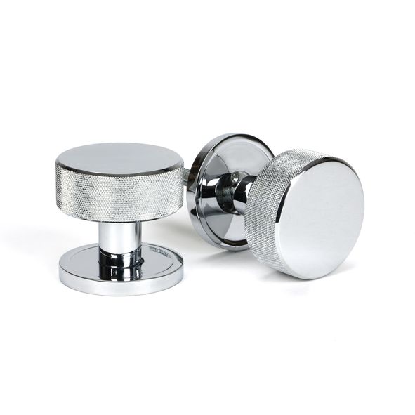46778  63mm  Polished Chrome  From The Anvil Brompton Mortice Knobs On Plain Roses