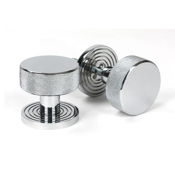 46780 • 63mm • Polished Chrome • From The Anvil Brompton Mortice Knobs On Beehive Roses