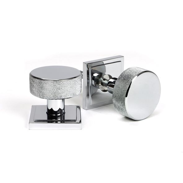 46781  63mm  Polished Chrome  From The Anvil Brompton Mortice Knobs On Square Roses