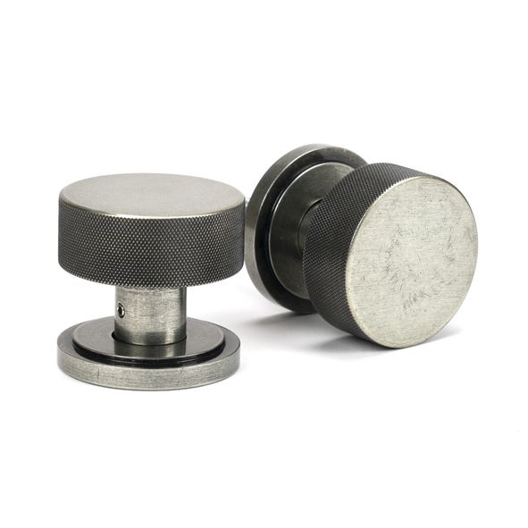 46803  63mm  Pewter Patina  From The Anvil Brompton Mortice Knobs On Art Deco Roses