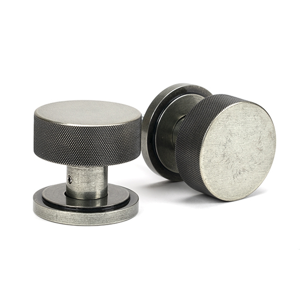 46803 • 63mm • Pewter Patina • From The Anvil Brompton Mortice Knobs On Art Deco Roses