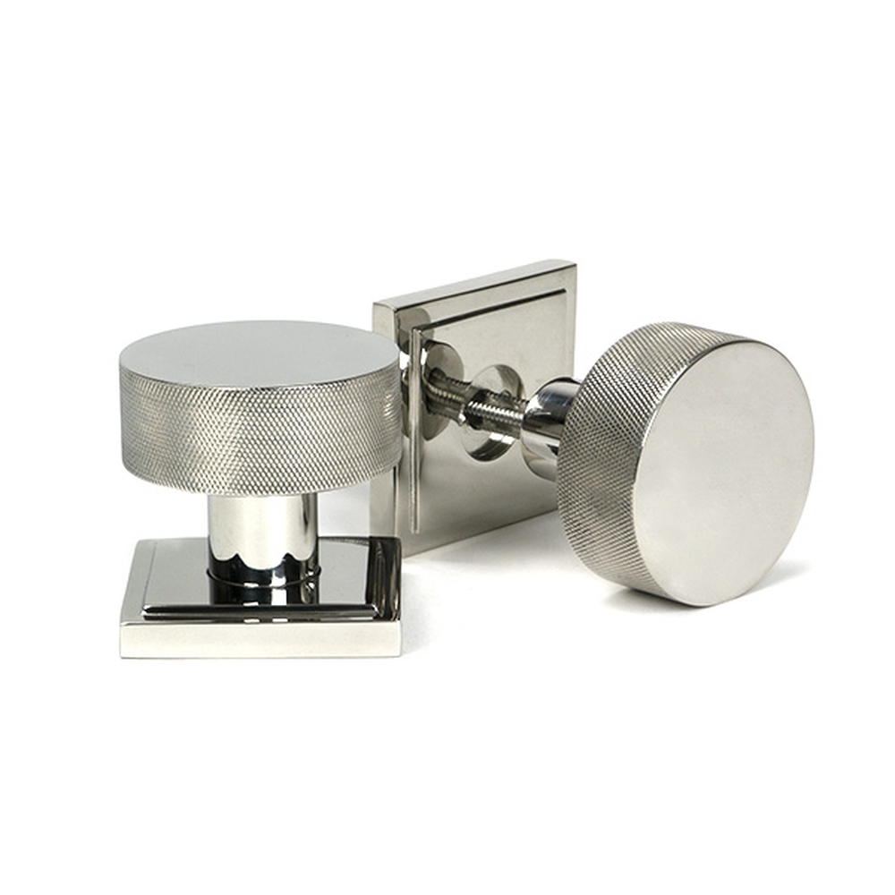 46809 • 63mm • Polished Stainless [316] • From The Anvil Brompton Mortice Knob On Square Roses