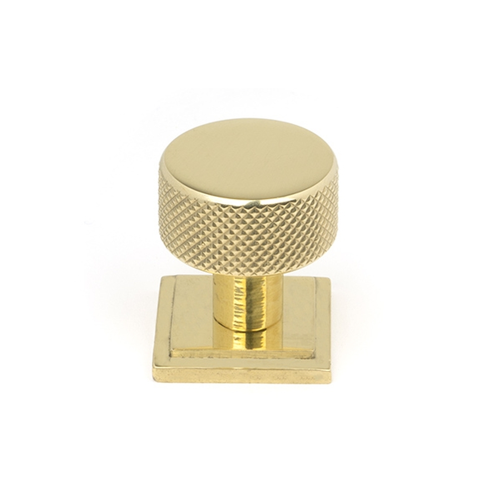 46824  25mm  Polished Brass  From The Anvil Brompton Cabinet Knob [Square]