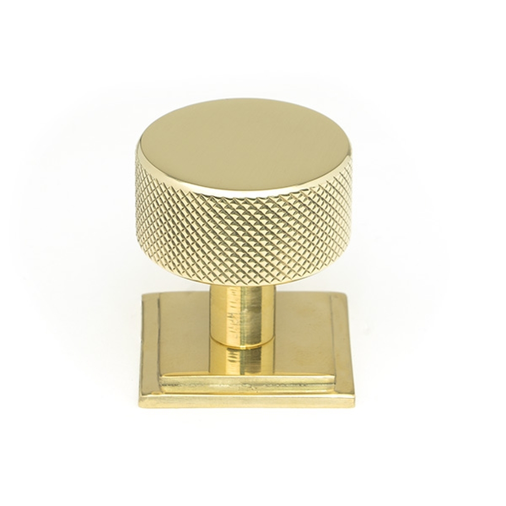 46836  32mm  Polished Brass  From The Anvil Brompton Cabinet Knob [Square]