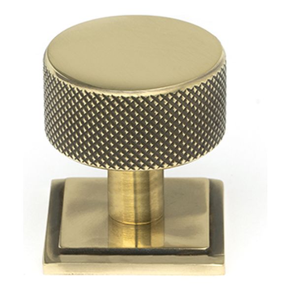 46857 • 32mm • Aged Brass • From The Anvil Brompton Cabinet Knob [Square]