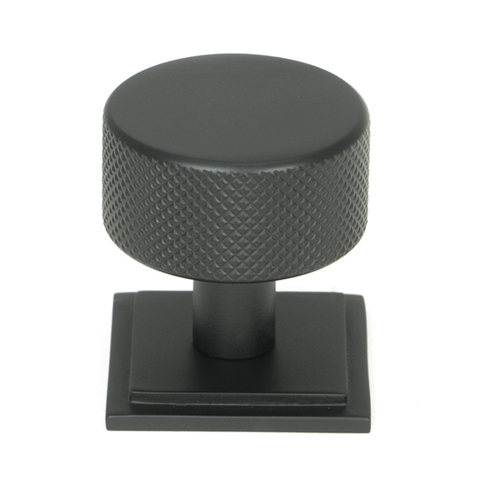 46881  32mm  Matt Black  From The Anvil Brompton Cabinet Knob [Square]