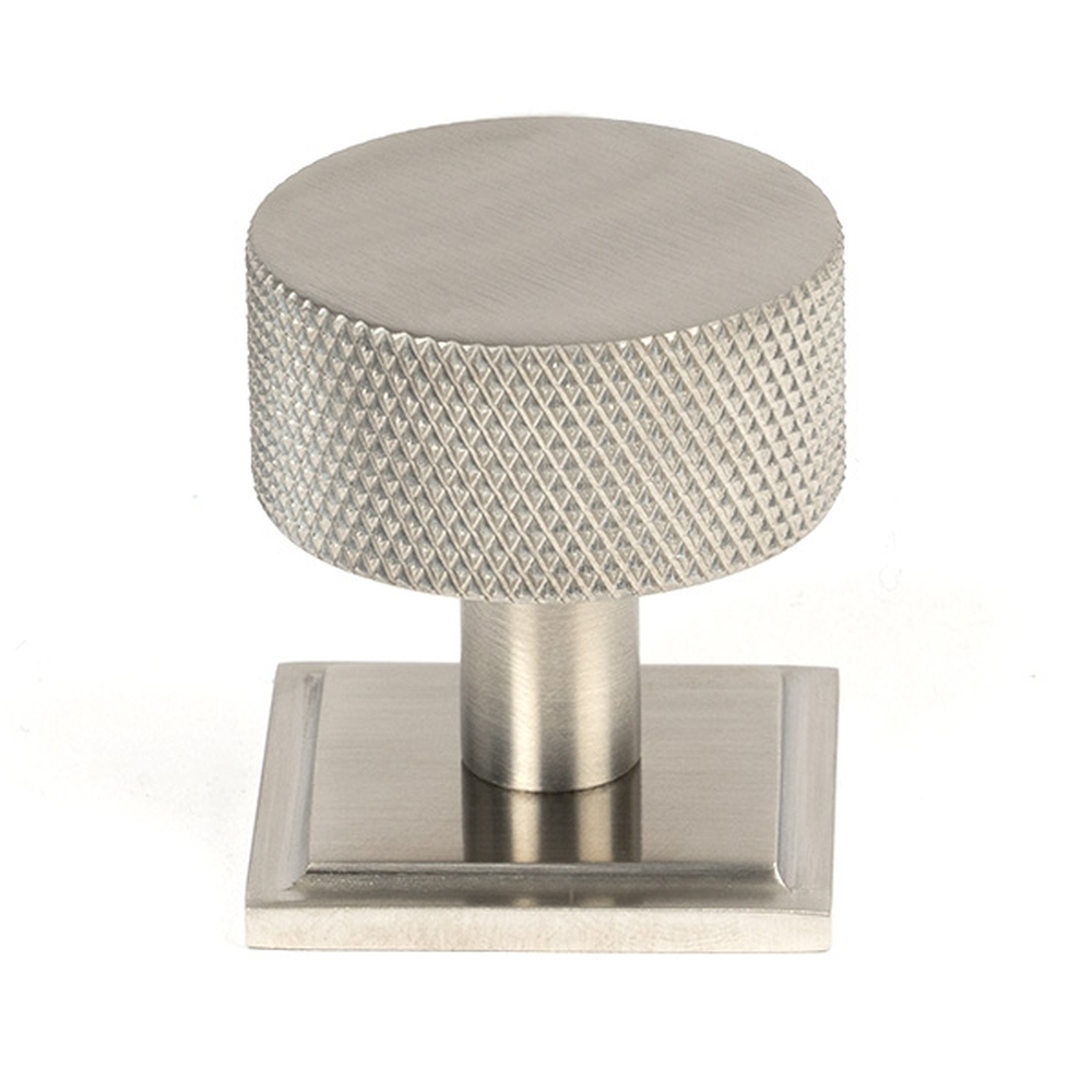 46893  32mm  Satin Stainless [304]  From The Anvil Brompton Cabinet Knob [Square]