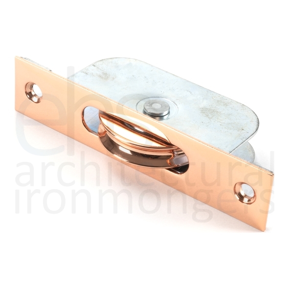 47074 • 119 x 26mm • Polished Bronze • From The Anvil Square Ended Sash Pulley 75kg