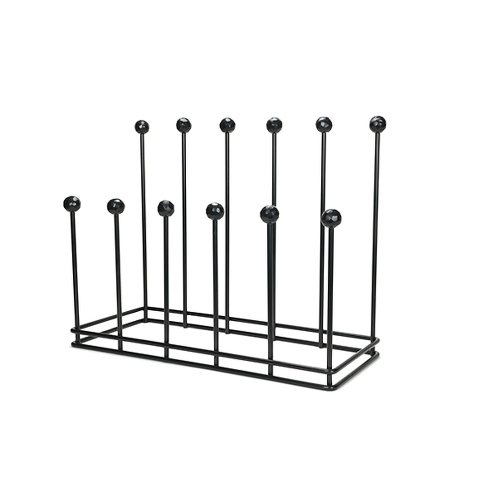 47108  500mm  Matt Black  From The Anvil Six Pair Boot Rack