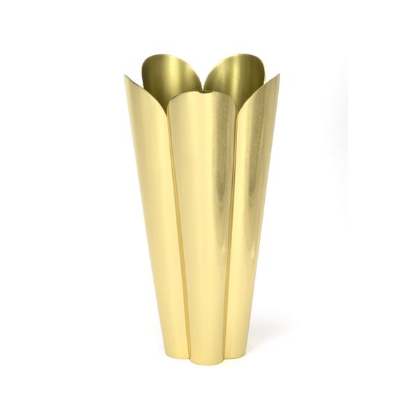 47128  290mm  Smooth Brass  From The Anvil Flora Vase