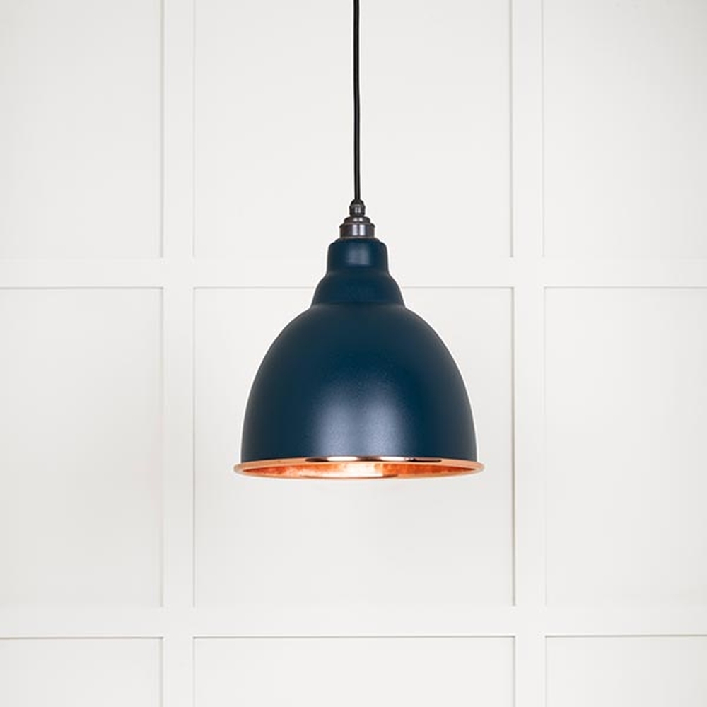 49500DU • 260mm • Hammered Copper & Dusk • From The Anvil Brindley Pendant