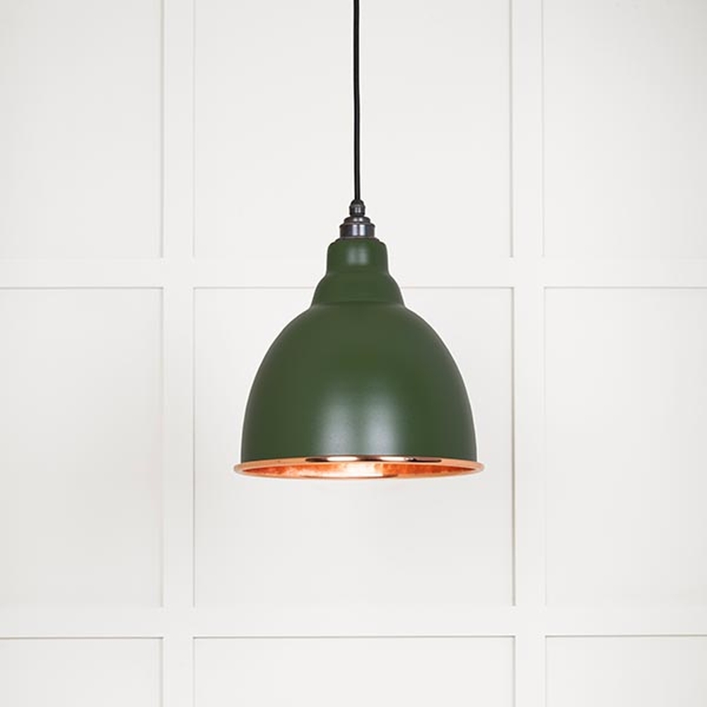 49500H • 260mm • Hammered Copper & Heath • From The Anvil Brindley Pendant