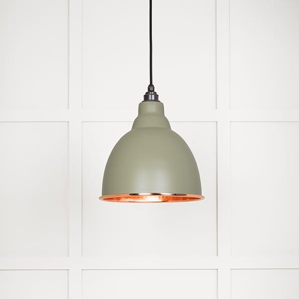 49500TU • 260mm • Hammered Copper & Tump • From The Anvil Brindley Pendant