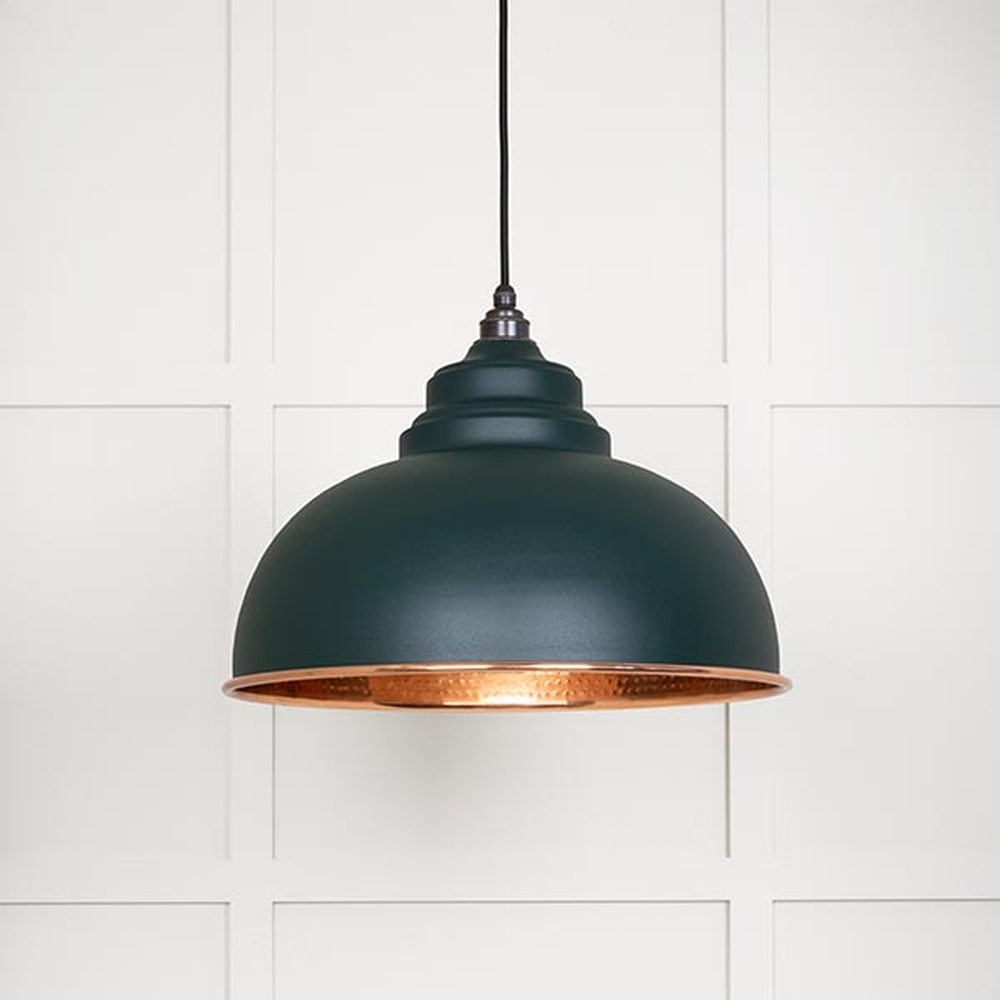 49501DI • 400mm • Hammered Copper & Dingle • From The Anvil Harborne Pendant