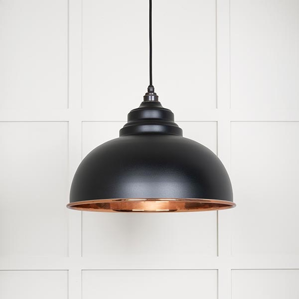 49501SEB • 400mm • Smooth Copper & Elan Black • From The Anvil Harborne Pendant