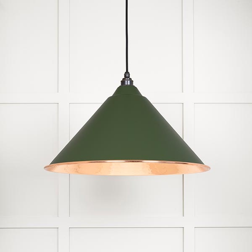 49503H • 510mm • Hammered Copper & Heath • From The Anvil Hockley Pendant