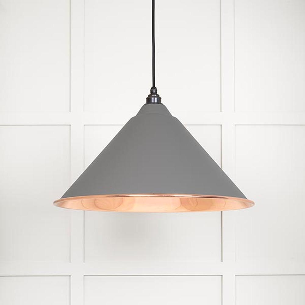 49503SBL • 510mm • Smooth Copper & Bluff • From The Anvil Hockley Pendant