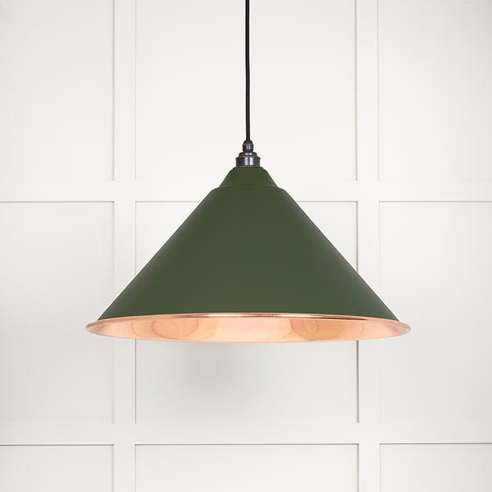 49503SH • 510mm • Smooth Copper & Heath • From The Anvil Hockley Pendant