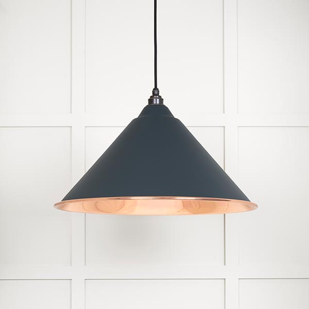 49503SSO • 510mm • Smooth Copper & Soot • From The Anvil Hockley Pendant