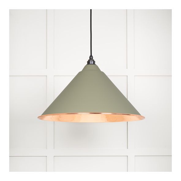 49503TU • 510mm • Hammered Copper & Tump • From The Anvil Hockley Pendant