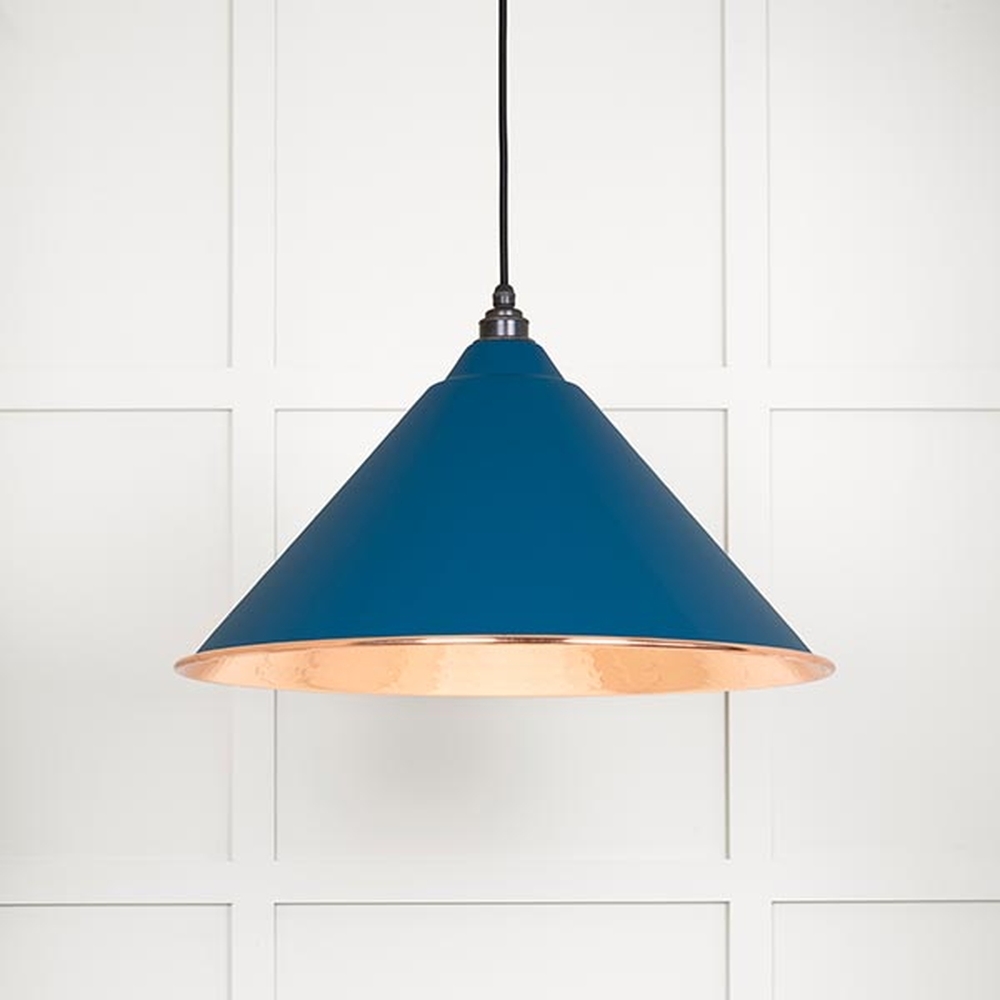 49503U • 510mm • Hammered Copper & Upstream • From The Anvil Hockley Pendant