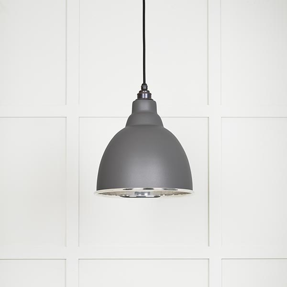 49504BL • 260mm • Smooth Nickel & Bluff • From The Anvil Brindley Pendant