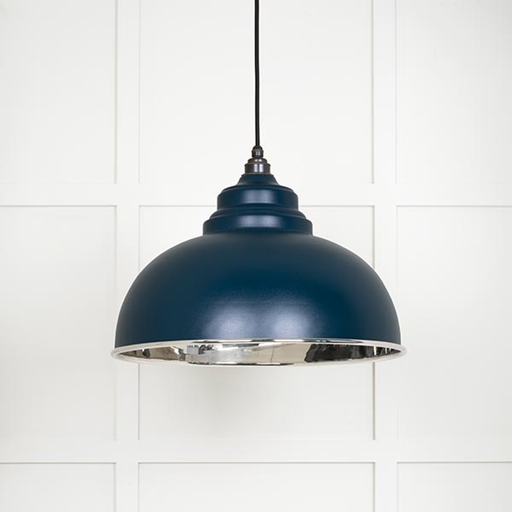 49505DU • 400mm • Smooth Nickel & Dusk • From The Anvil Harborne Pendant