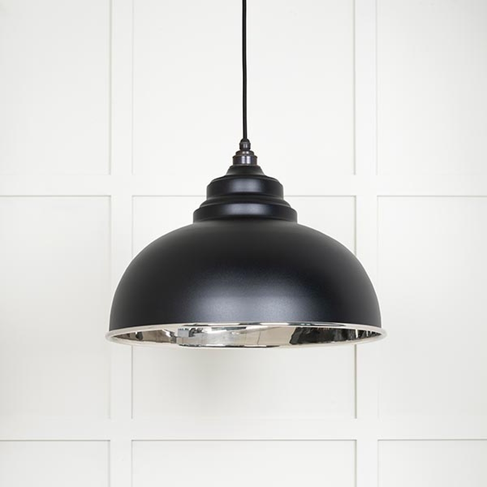 49505EB • 400mm • Smooth Nickel & Elan Black • From The Anvil Harborne Pendant