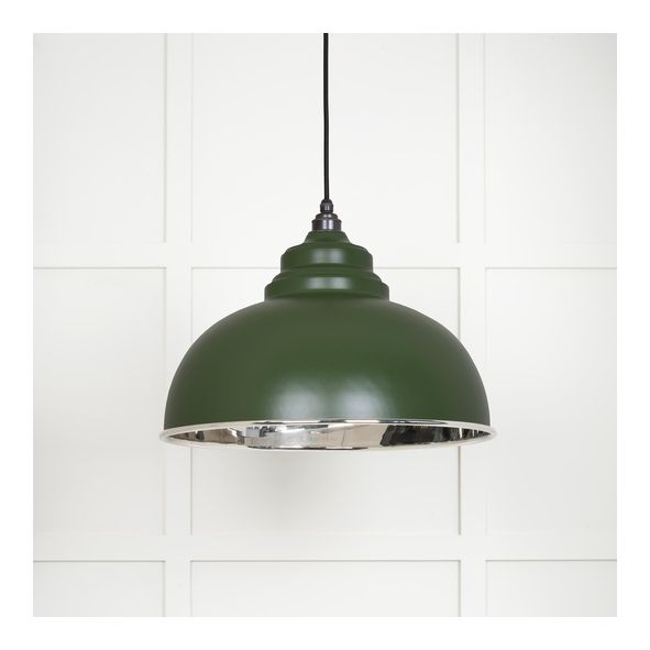 49505H  400mm  Smooth Nickel & Heath  From The Anvil Harborne Pendant